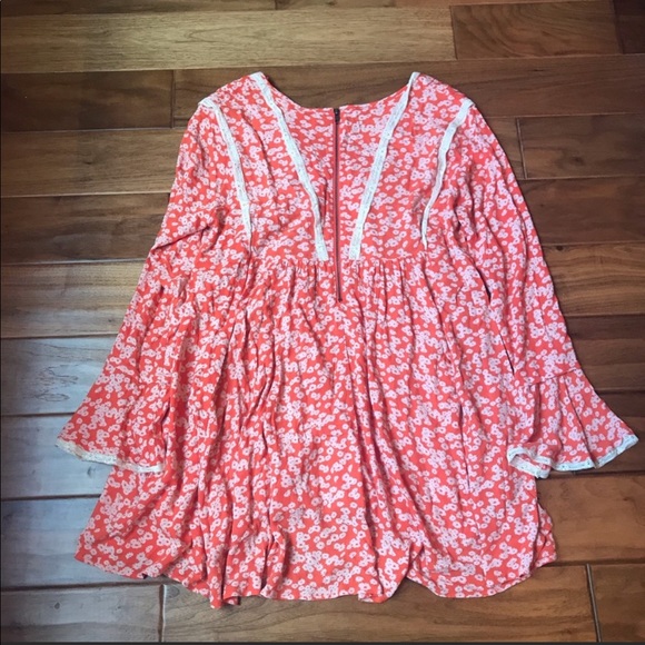 Free People Like You Best Orange Floral Mini Dress - Picture 11 of 14
